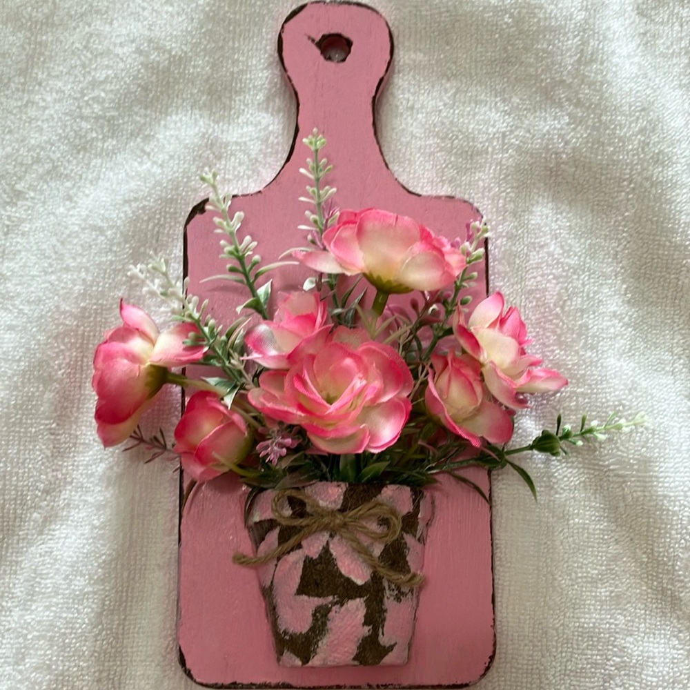 Pink Floral Wall Accent